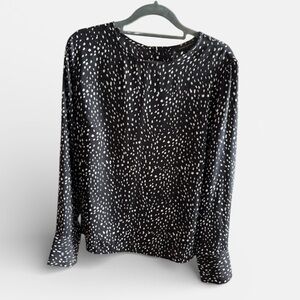 Banana Republic Black and White Patterned Blouse